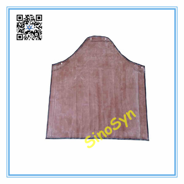 FQ1740 Double Rubber Water-proof Apron Working Safty Protective Acid Proof 44inch--Coffee Black